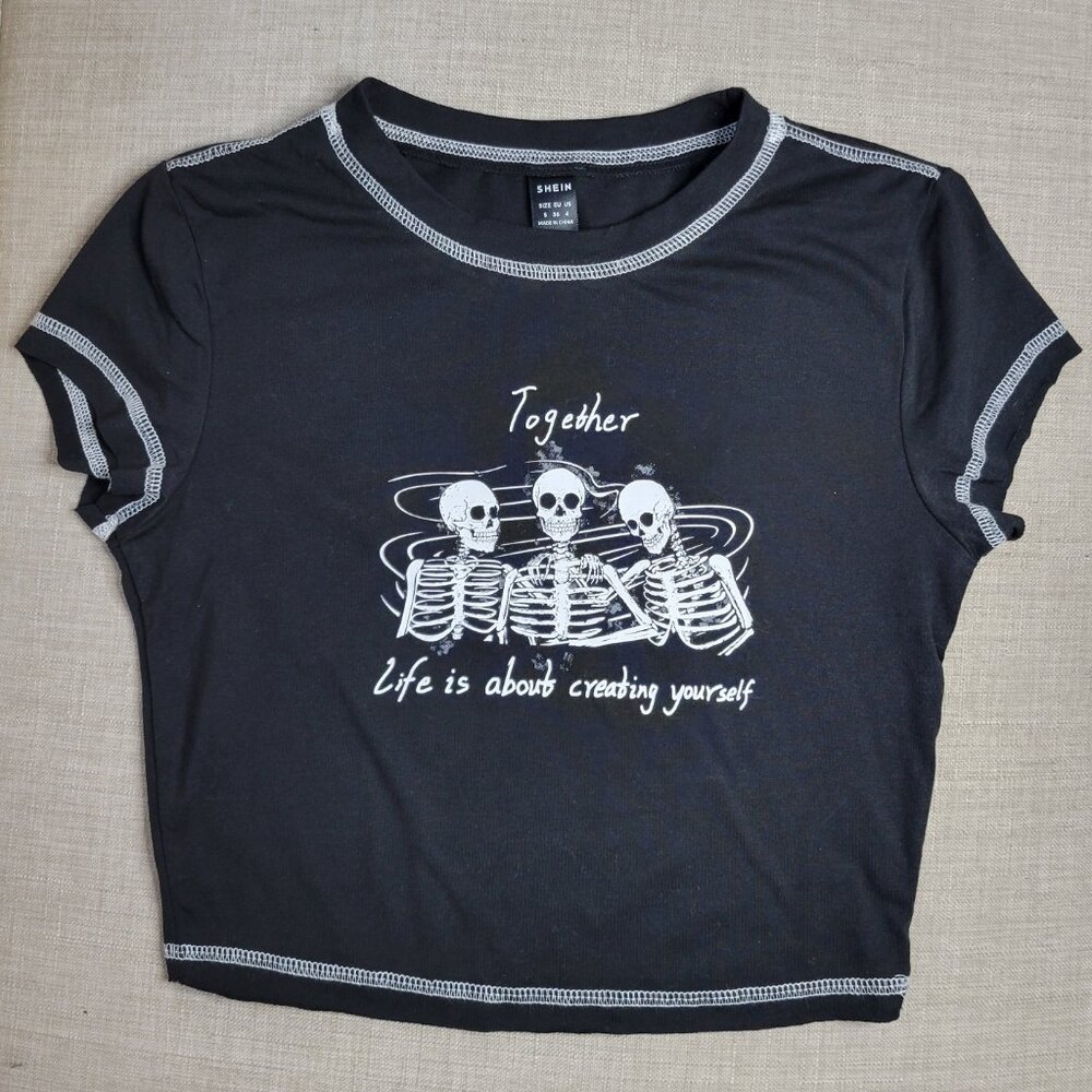 Skeleton Baby Tee Shirt